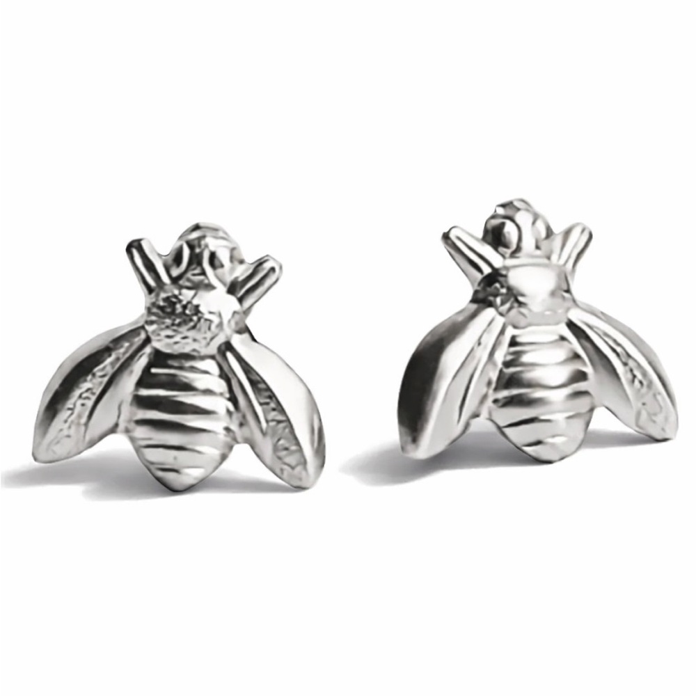 New! Silver Bee Post Earrings (1062) NWOT